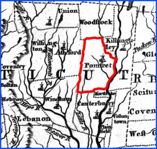 Map of Pomfret 1758