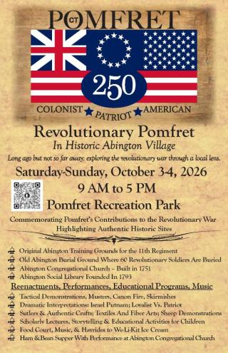 Revolutionary Pomfret Event Poster